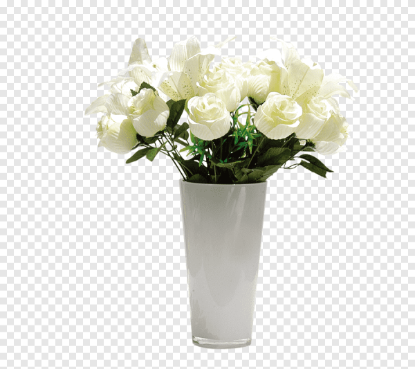 Цветы в прозрачной вазе