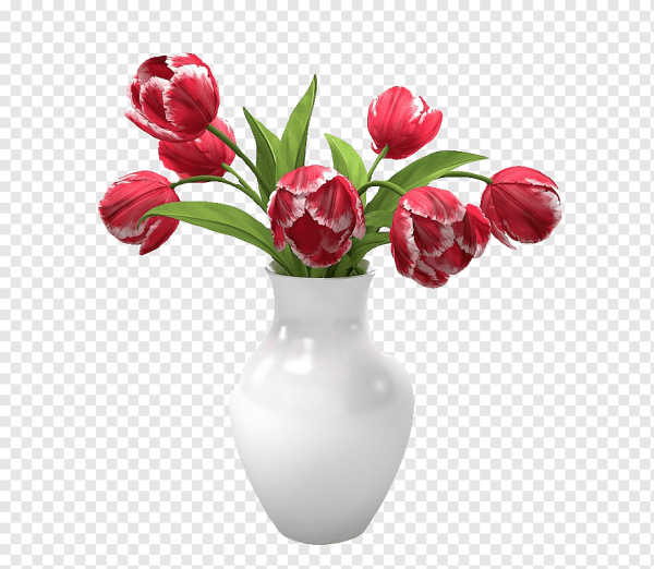 Ваза с тюльпанами