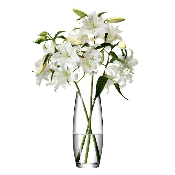Лилии в прозрачной вазе
