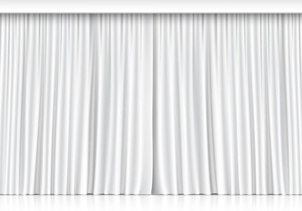 Тюль на белом фоне