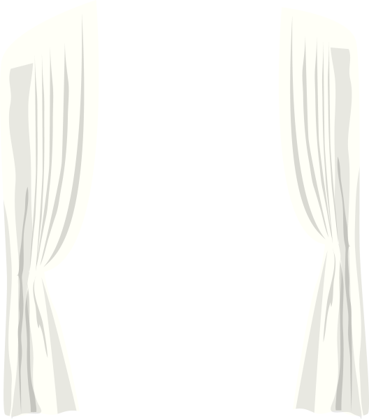 Белые шторы на прозрачном фоне