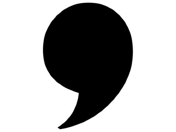 Запятая трафарет