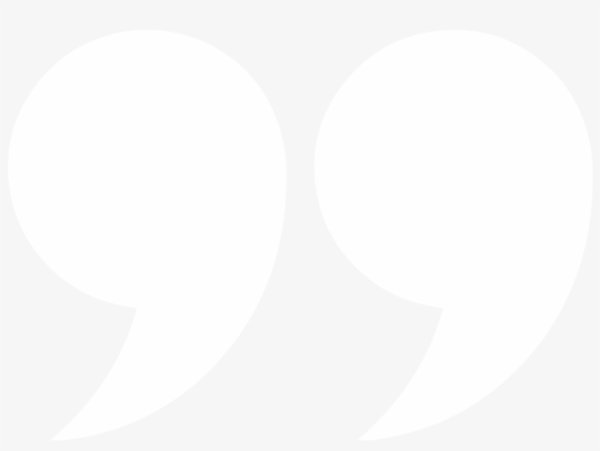 Белые кавычки на прозрачном фоне