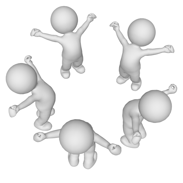 Человечек на белом фоне