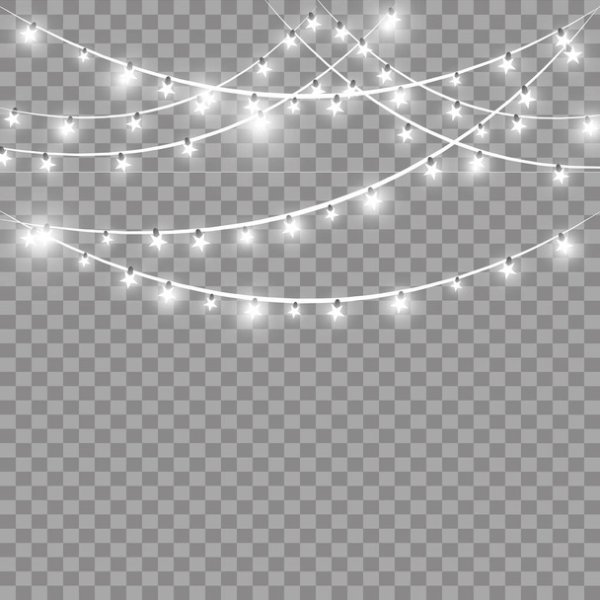 Гирлянда на прозрачном фоне