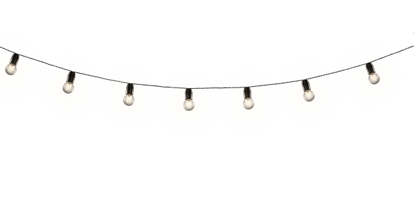 Гирлянда висит