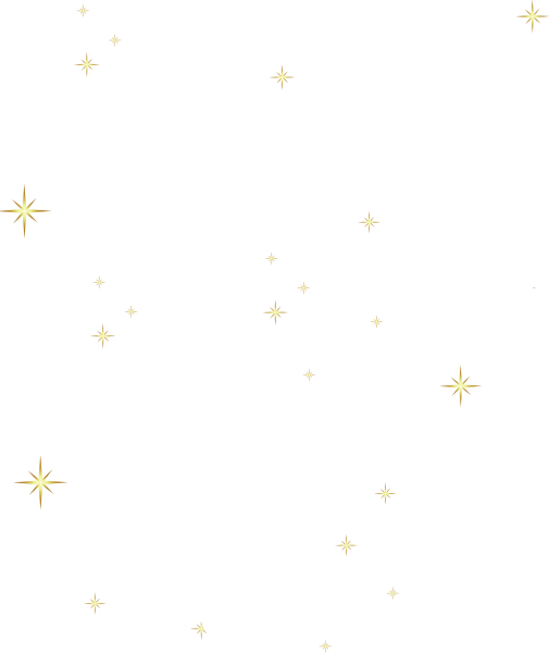 Золотые звезды на прозрачном фоне