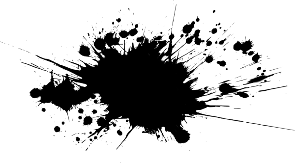 Брызги черной краски