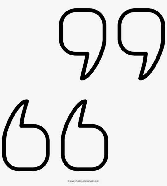 Трафарет кавычек