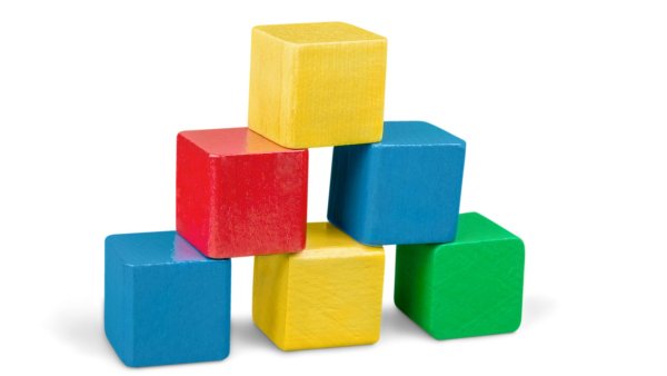 Кубики на белом фоне