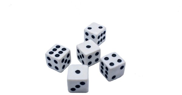 Игральные кости белые