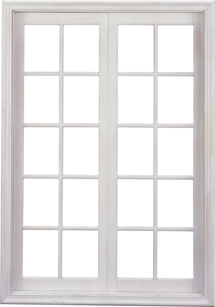 Окно с белой рамой