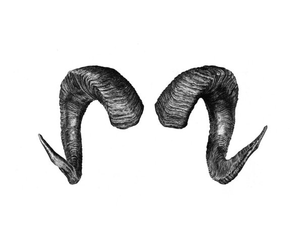 Дьявольские рога на прозрачном фоне