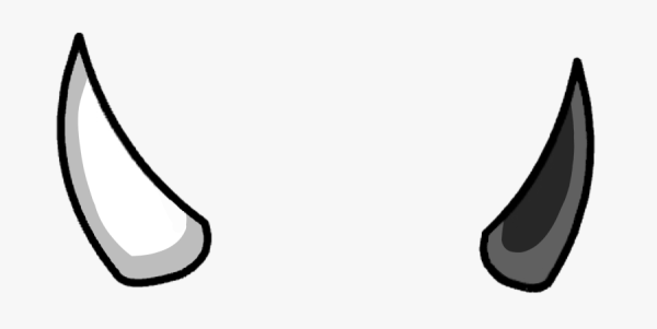 Нарисованные рожки