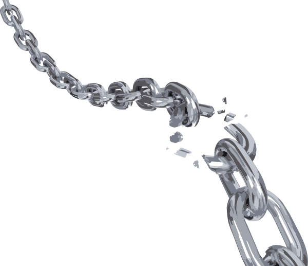 Цепь на белом фоне