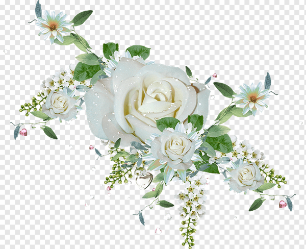 Свадебные цветы на прозрачном фоне