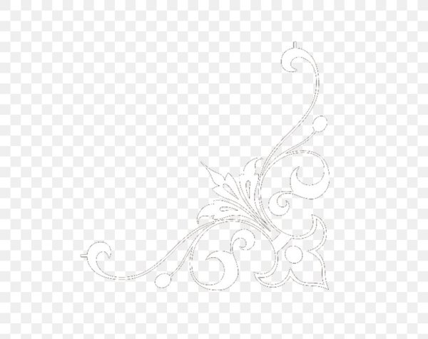 Белые узоры на прозрачном фоне