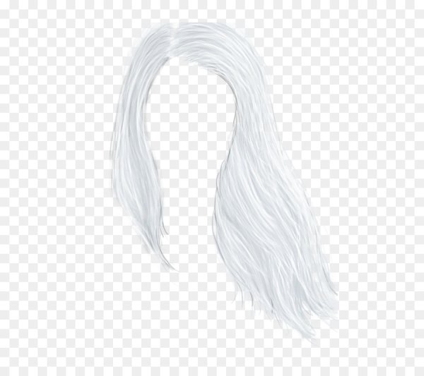 Белые волосы без фона