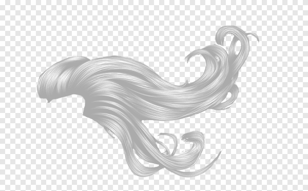 Локоны волос на белом фоне