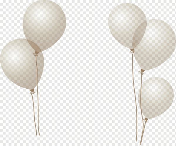 Белый воздушный шарик