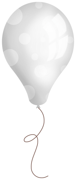 Белый воздушный шарик