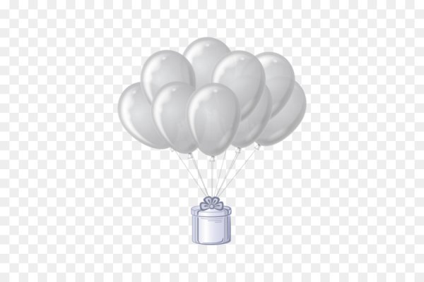 Белый воздушный шар