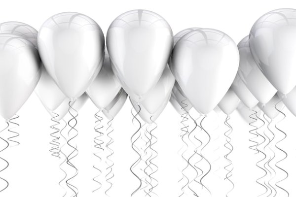 Белый воздушный шар без фона