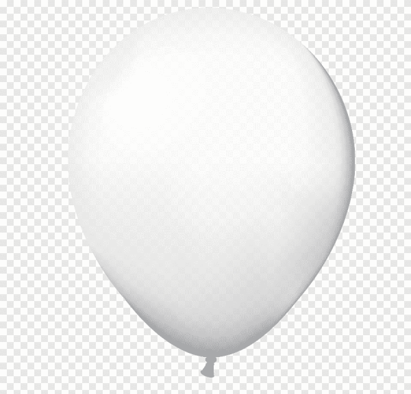 Белый воздушный шар на прозрачном фоне