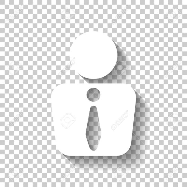 Значок человека белый