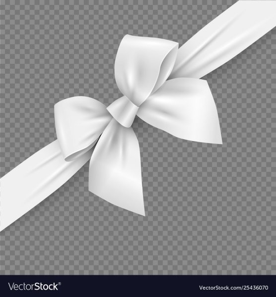 Белая лента с бантом