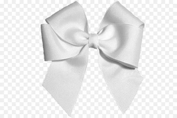 Белый атласный бант