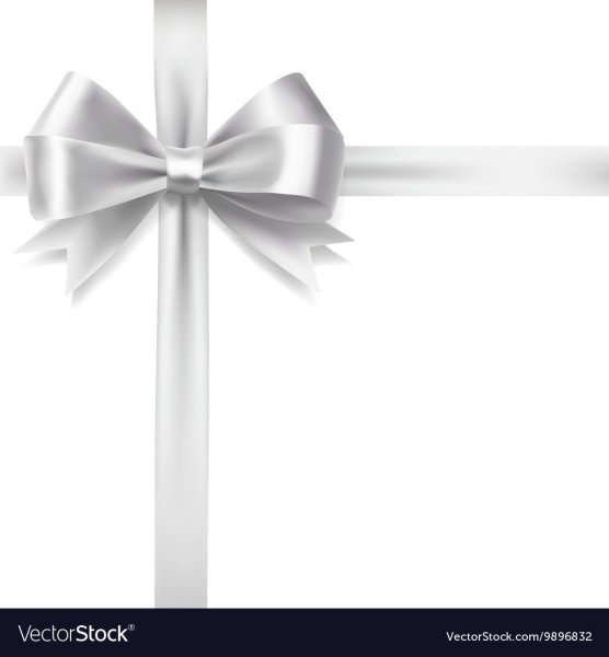 Подарочный бант белый