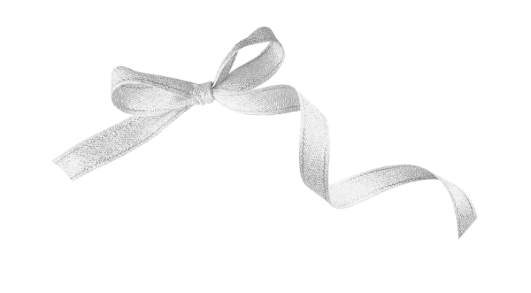 Серебристый бант