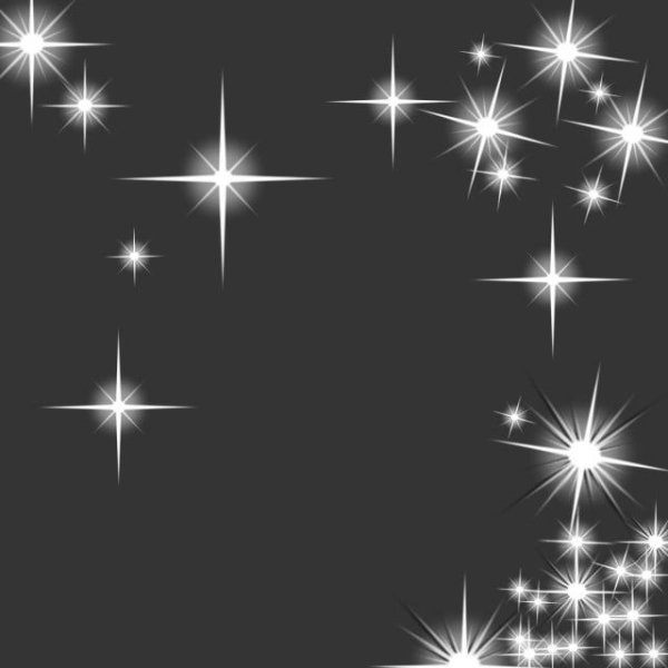 Звезды блики на прозрачном фоне