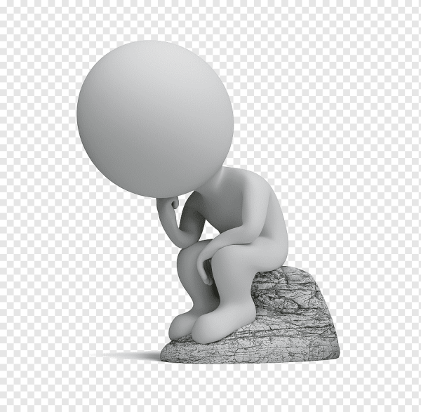 Белый человечек думает