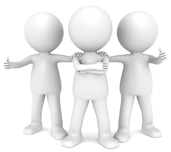 Человечек на белом фоне