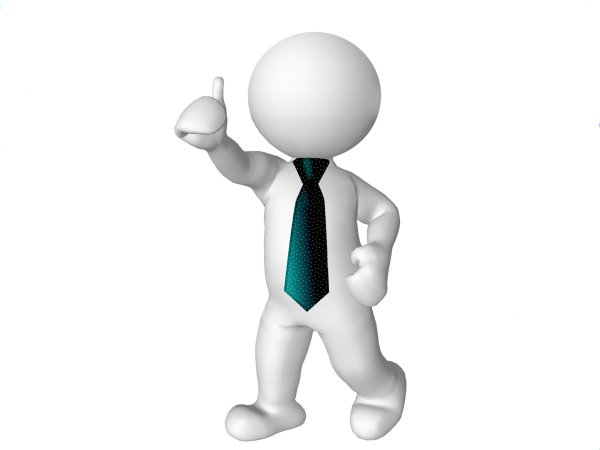 Человечек на белом фоне