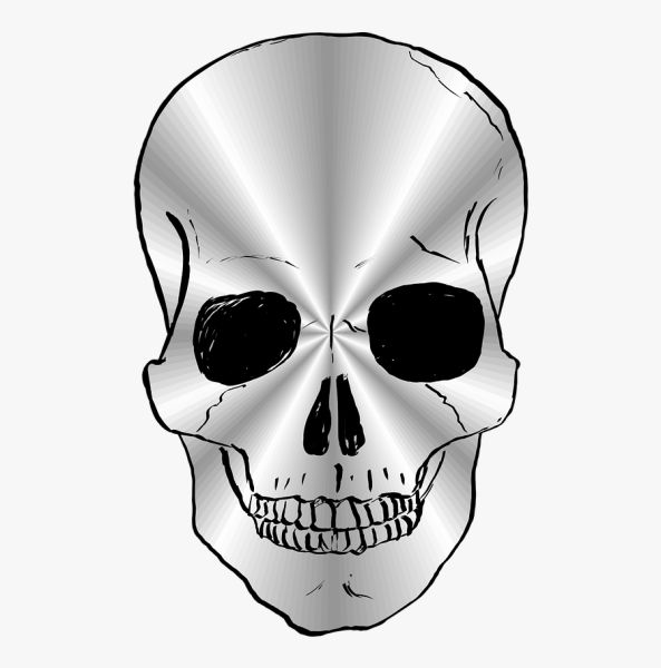 Череп на прозрачном фоне