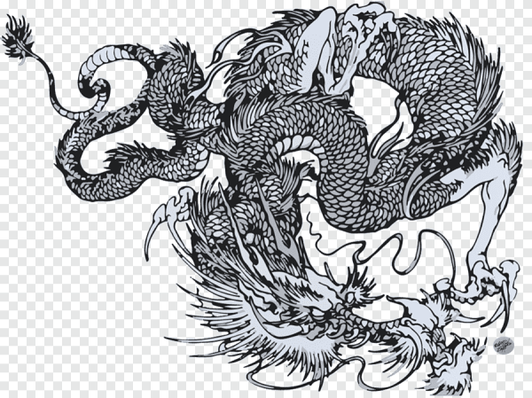 Китайский дракон эскиз