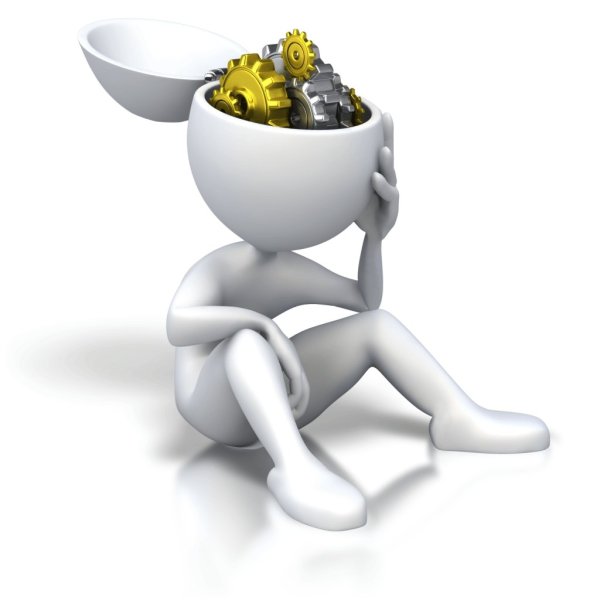 Белый человечек думает