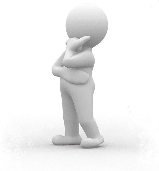 Белый человечек думает