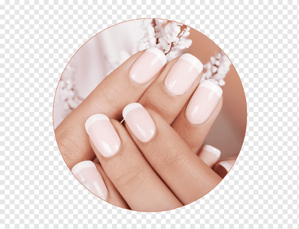 Ногти френч на белом фоне