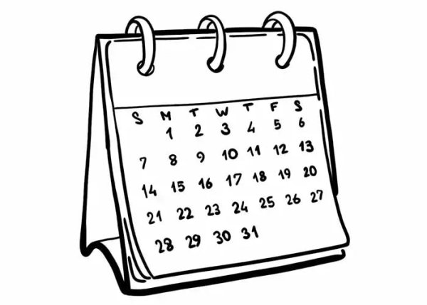 Календарь векторный рисунок