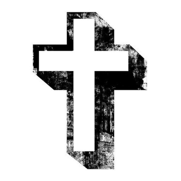 Крест на черном фоне