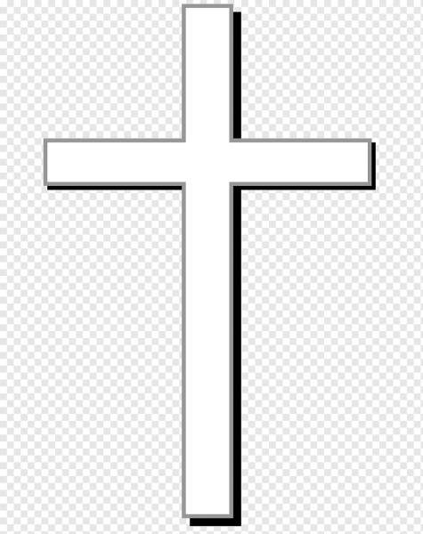 Белый крест на прозрачном фоне