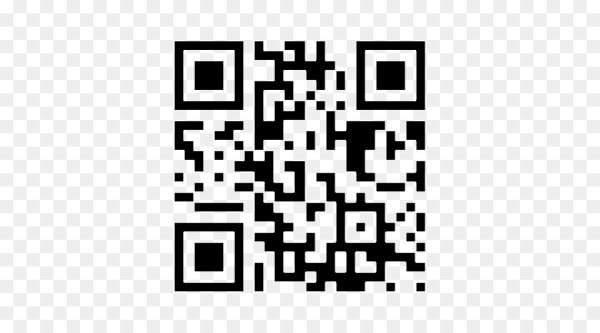 Белый QR код на черном фоне