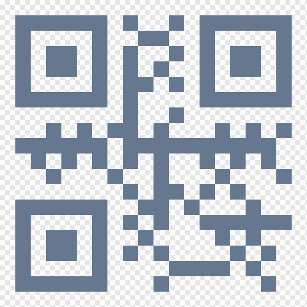 Белый QR код на прозрачном фоне белый