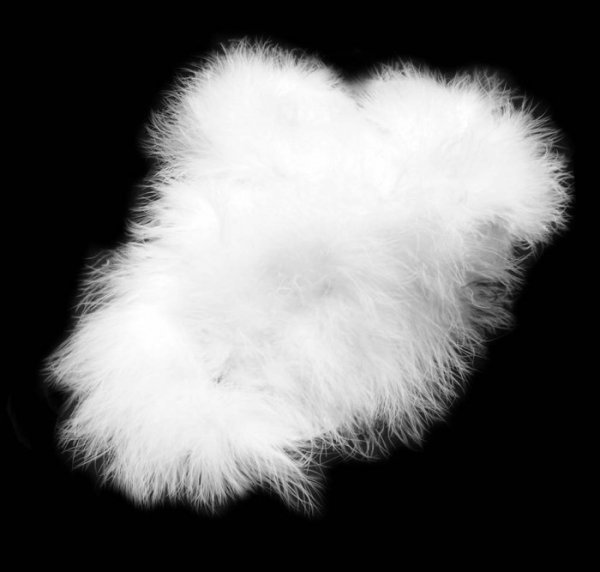 Боа пух белый