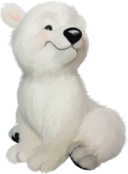 Медведь на белом фоне