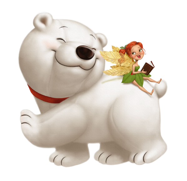 Белый мишка для детей